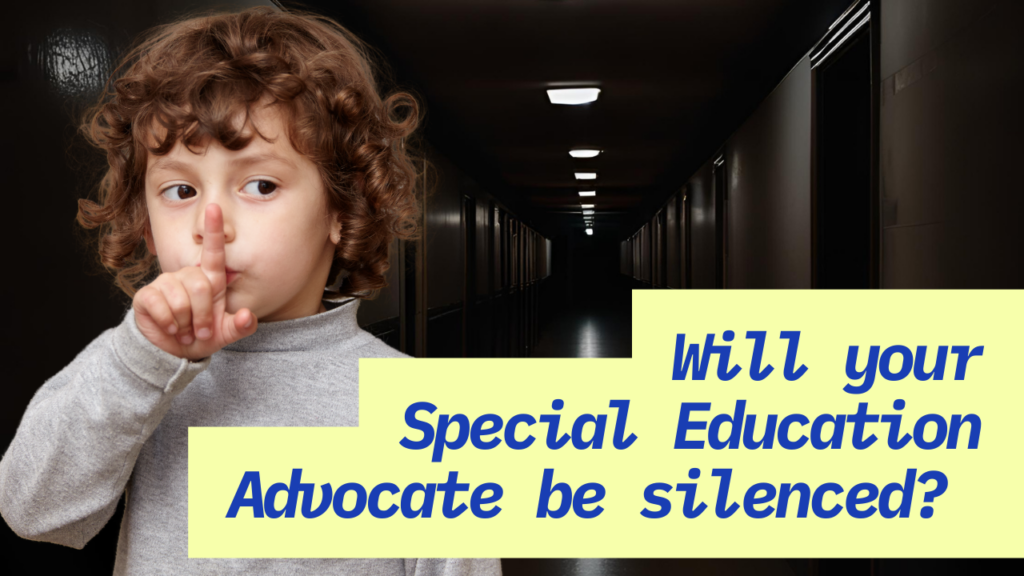 student in a dark school hallway hushing